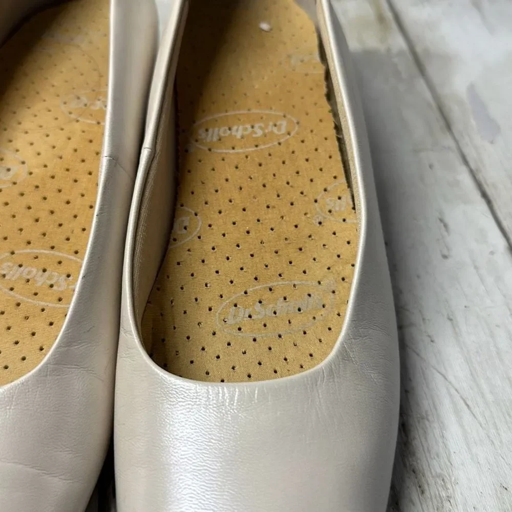 Nordstrom Women’s Beige Leather Comfort Construction Pumps Low Heels size 6.5AA‎